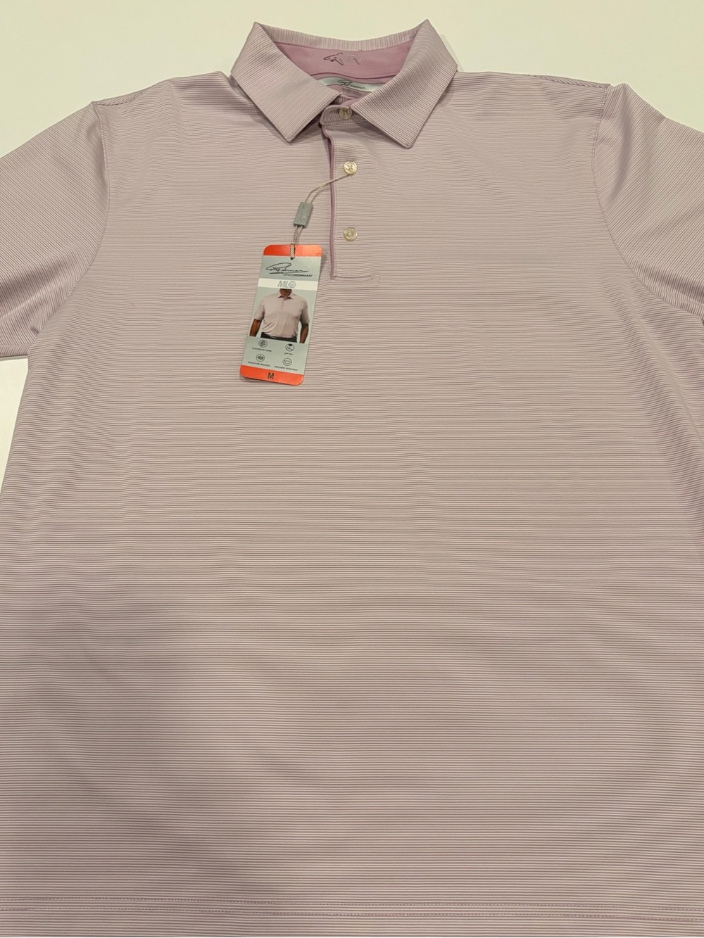 Greg Norman Collection Men's Polo - Pale Lavender